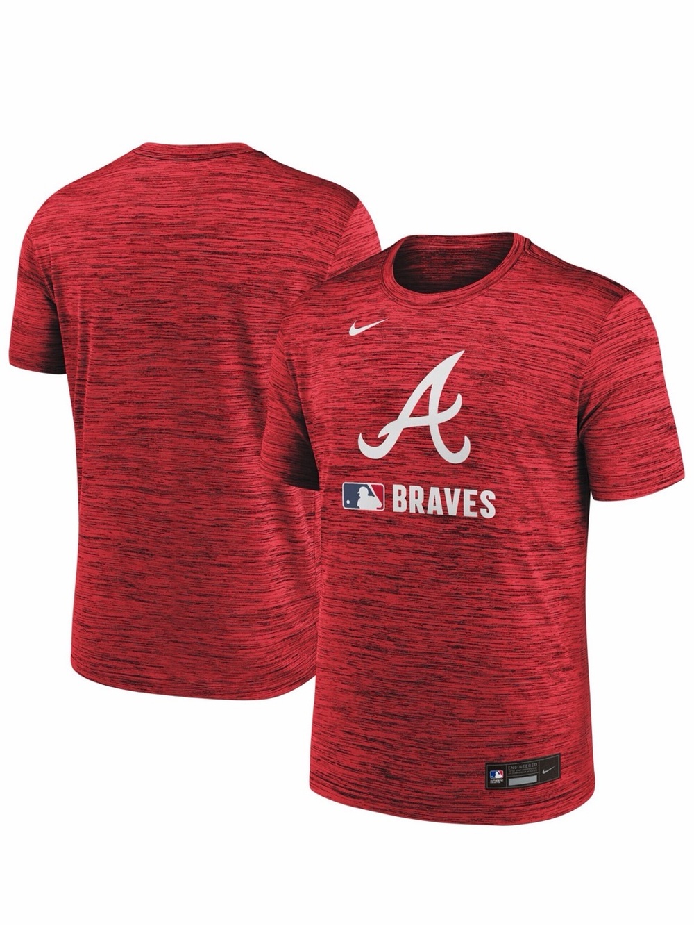 Nike Atlanta Braves Heather Red Logo Tee